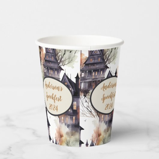 Spuk Mantel Custom Halloween Paper Cups Pappbecher (Rechts)