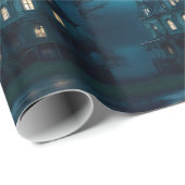 Spuk Mantel Halloween Wrapping Paper Geschenkpapier (Rolleneckpunkt)