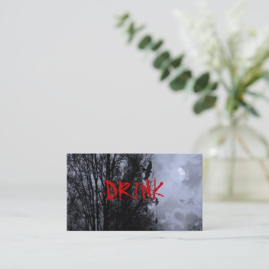 Spuk Mond mit Ravens Blue Mist Drink Ticket (Stehend Vorderseite)