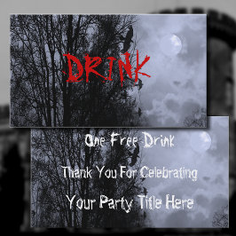 Spuk Mond mit Ravens Blue Mist Drink Ticket