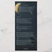 Spuk Mondlicht Hochzeit Zombie Menükarte (Rückseite)