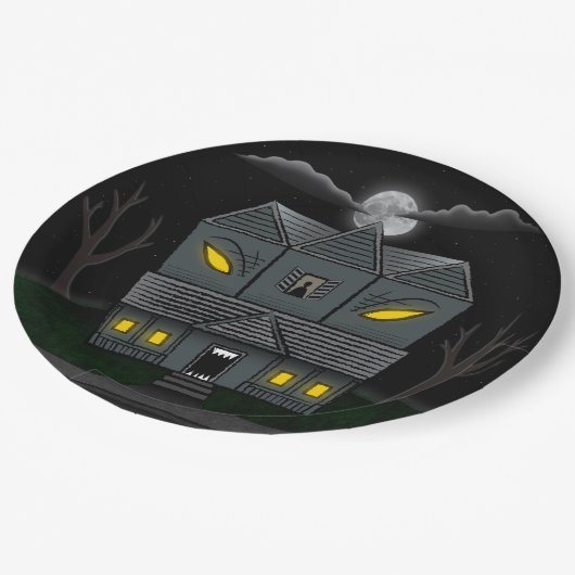 Spuk Monster Pappteller (Schrägansicht)