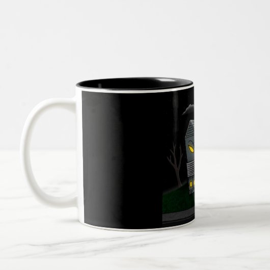 Spuk Monster Zweifarbige Tasse (Links)