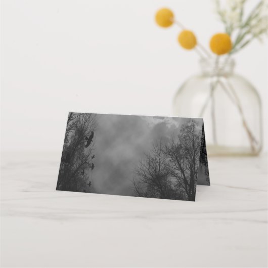 Spuk Moon Sky mit Ravens-Platzkarten Platzkarte (Rückseite)