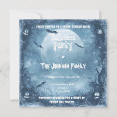 Spuk Moonlit-Halloween-Party - Pumpkins & Bats Einladung (Vorderseite)