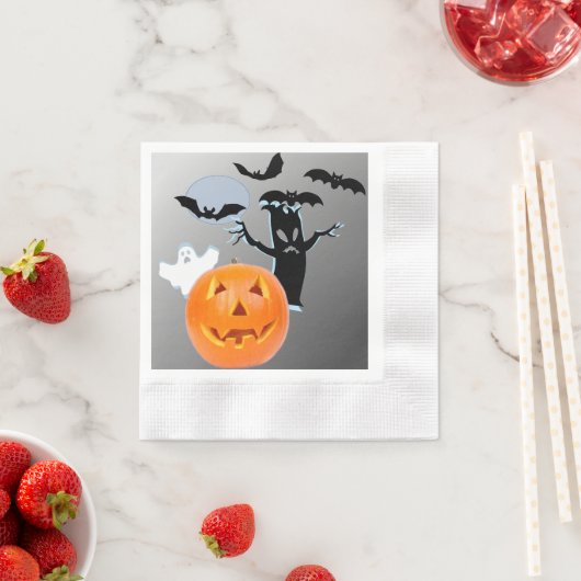 Spuk Nacht mit Ghosts & Pumpkins Serviette (Beispiel)