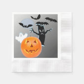 Spuk Nacht mit Ghosts & Pumpkins Serviette (Vorderseite)
