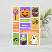 Spuk Nacht Party Geburtstag - Halloween Einladung (Stehend Vorderseite)