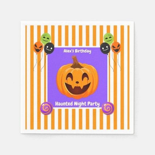 Spuk Nacht Party Geburtstag - Halloween Serviette (Vorderseite)