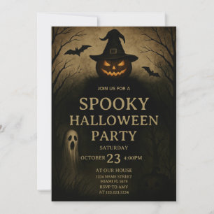 Spuk nächtliches Halloween-Party Einladung