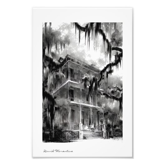 Spuk New Orleans Zuhause 4 Foto Print (Vorne)