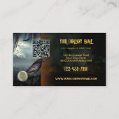 Spuk Night Castle Halloween Visitenkarte (Rückseite)