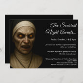 Spuk Nun | Halloween Costume Party Einladung (Vorne/Hinten)