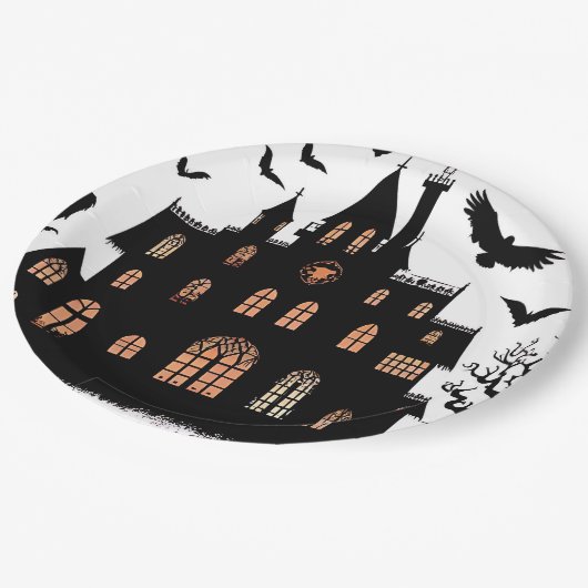 Spuk Papierplatte Pappteller (Schrägansicht)