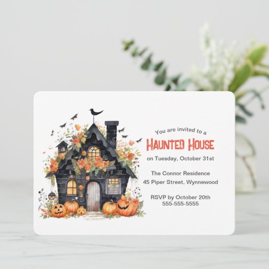 Spuk Party Einladung (Stehend Vorderseite)