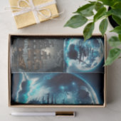 Spuk Piratenschiff Big Moon Decoupage Seidenpapier (Geschenk)