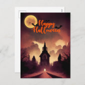 Spuk Place Halloween Feiertagspostkarte (Vorne/Hinten)
