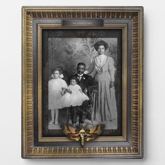 Spuk Portrait | Plaque | Afrikanisch-Amerikanische Fotoplatte (Vorderseite)