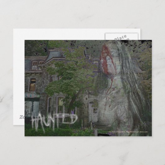 Spuk Postkarte (Vorne/Hinten)