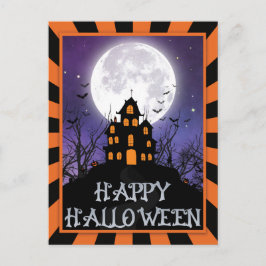 Spuk Pumkins Bats Frohe Halloween Postkarte