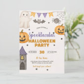 Spuk Pumpkin/Ghost-Bash-Karte Einladung (Stehend Vorderseite)