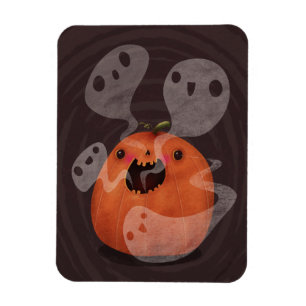 Spuk Pumpkin Ghosts Niedlich Spooky Halloween Magnet