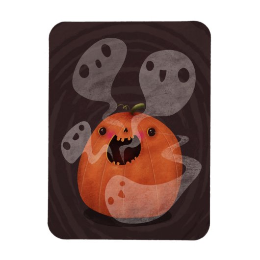 Spuk Pumpkin Ghosts Niedlich Spooky Halloween Magnet (Vertikal)