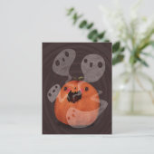 Spuk Pumpkin Ghosts Niedlich Spooky Halloween Postkarte (Stehend Vorderseite)