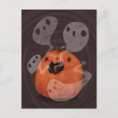 Spuk Pumpkin Ghosts Niedlich Spooky Halloween Postkarte (Vorderseite)