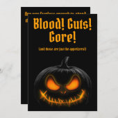 Spuk Pumpkin Halloween-Party Einladung (Vorne/Hinten)