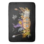 Spuk Pumpkin House mit Ghost & Bats Badematte (Vorderseite Vertikal)