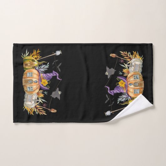 Spuk Pumpkin House mit Ghost & Bats Badhandtuch Set (Handtuch)