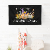 Spuk Pumpkin House mit Ghost & Bats Geburtstag Banner (Insitu)