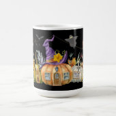 Spuk Pumpkin House mit Ghost & Bats Kaffeetasse (Mittel)