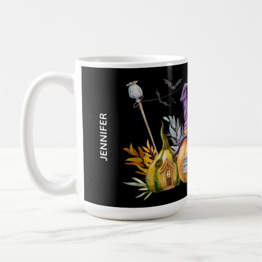 Spuk Pumpkin House mit Ghost & Bats Kaffeetasse (Links)