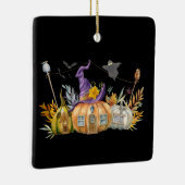 Spuk Pumpkin House mit Ghost & Bats Keramikornament (Rechts)