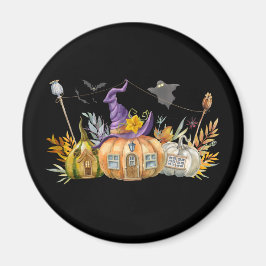 Spuk Pumpkin House mit Ghost & Bats Magnet