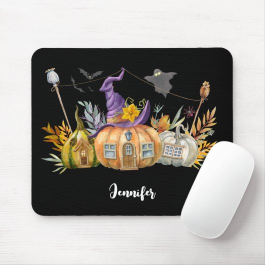 Spuk Pumpkin House mit Ghost & Bats Mousepad (Mit Mouse)