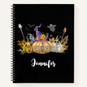 Spuk Pumpkin House mit Ghost & Bats Notizblock (Vorderseite)