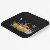 Spuk Pumpkin House mit Ghost & Bats Pappteller (Gewinkelt)