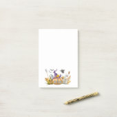 Spuk Pumpkin House mit Ghost & Bats Post-it Klebezettel (Auf Schreibtisch)