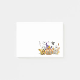 Spuk Pumpkin House mit Ghost & Bats Post-it Klebezettel