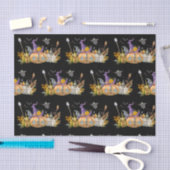 Spuk Pumpkin House mit Ghost & Bats Seidenpapier (Handwerk)