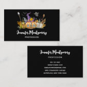 Spuk Pumpkin House mit Ghost & Bats Visitenkarte (Vorne/Hinten)