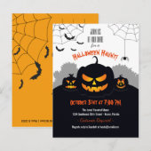 Spuk Pumpkin-Patch Einladungspostkarte (Vorne/Hinten)