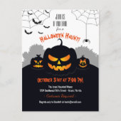 Spuk Pumpkin-Patch Einladungspostkarte (Vorderseite)