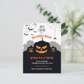 Spuk Pumpkin-Patch Einladungspostkarte (Stehend Vorderseite)