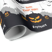 Spuk Pumpkin-Patch Geschenkpapier (Rolleneckpunkt)