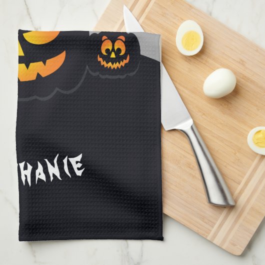 Spuk Pumpkin-Patch Geschirrtuch (Viertel Falte)