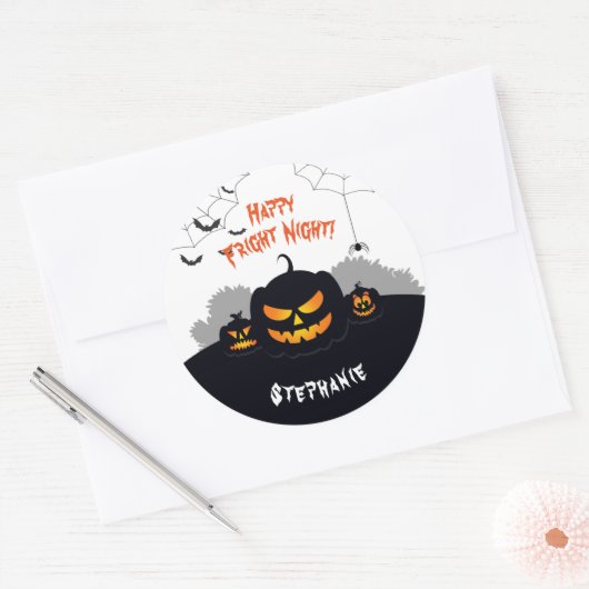 Spuk Pumpkin-Patch Runder Aufkleber (Umschlag)